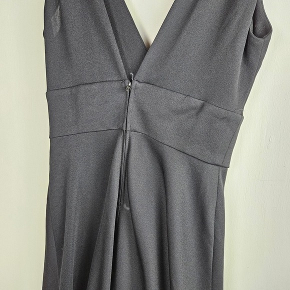 Vintage 70s Butte Knit Sleeveless Maxi Dress 14 8 10 Black Gown - Picture 5 of 8